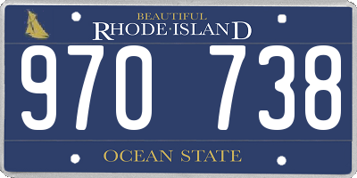 RI license plate 970738