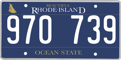 RI license plate 970739