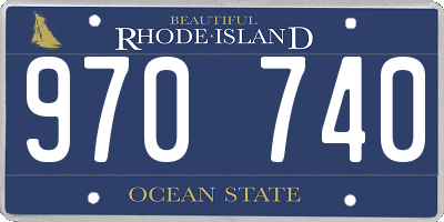 RI license plate 970740