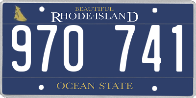 RI license plate 970741