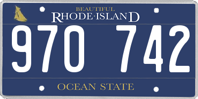 RI license plate 970742