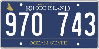 RI license plate 970743