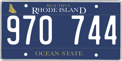 RI license plate 970744