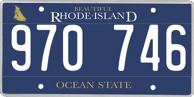 RI license plate 970746