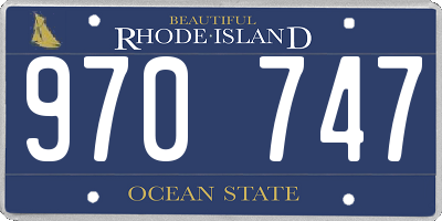 RI license plate 970747