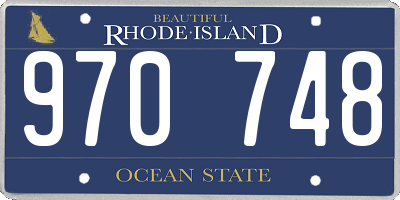 RI license plate 970748