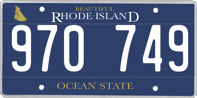 RI license plate 970749