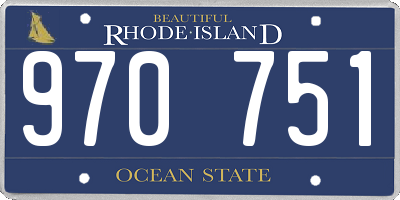 RI license plate 970751