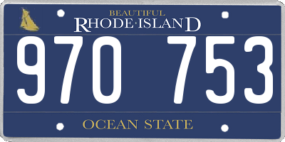 RI license plate 970753