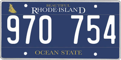 RI license plate 970754