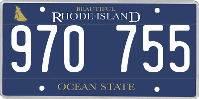 RI license plate 970755