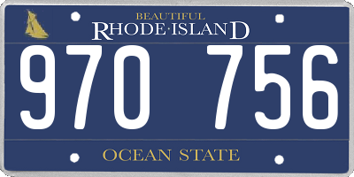 RI license plate 970756