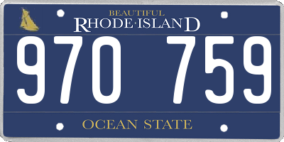 RI license plate 970759