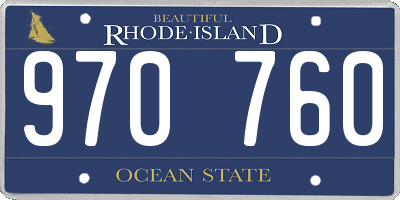 RI license plate 970760