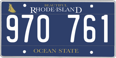 RI license plate 970761