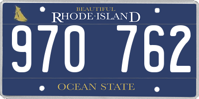 RI license plate 970762