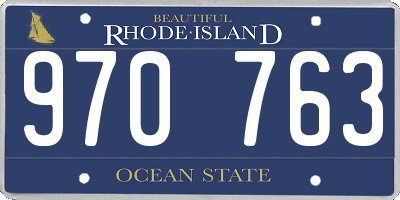 RI license plate 970763