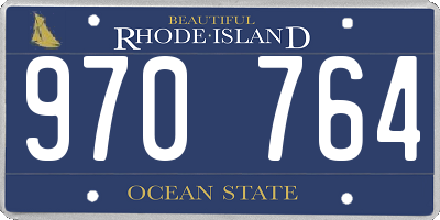 RI license plate 970764