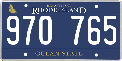 RI license plate 970765