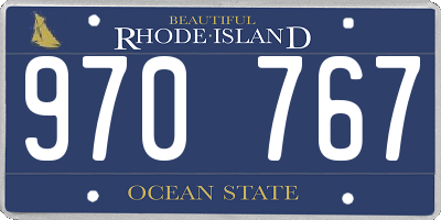 RI license plate 970767