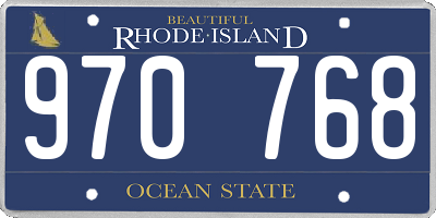 RI license plate 970768