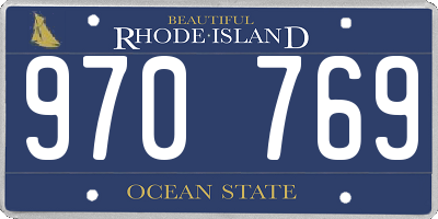 RI license plate 970769