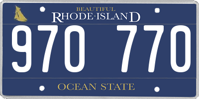 RI license plate 970770