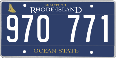 RI license plate 970771