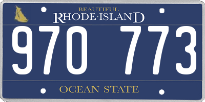 RI license plate 970773