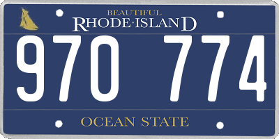 RI license plate 970774