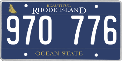 RI license plate 970776