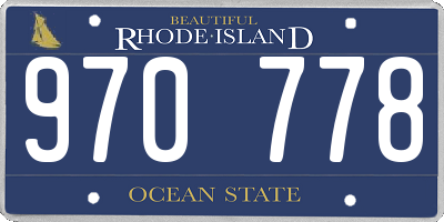 RI license plate 970778