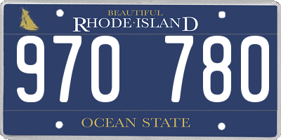 RI license plate 970780