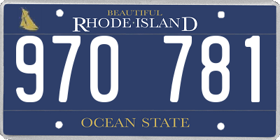 RI license plate 970781