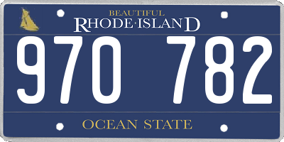 RI license plate 970782