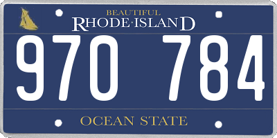 RI license plate 970784