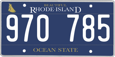 RI license plate 970785