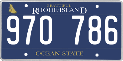 RI license plate 970786