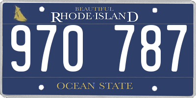 RI license plate 970787