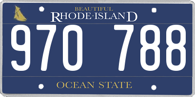 RI license plate 970788