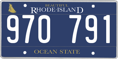 RI license plate 970791