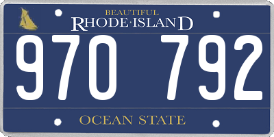 RI license plate 970792