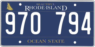 RI license plate 970794