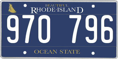 RI license plate 970796