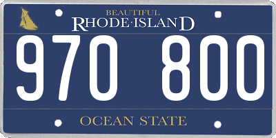 RI license plate 970800