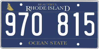 RI license plate 970815