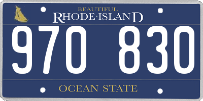 RI license plate 970830
