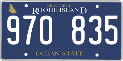 RI license plate 970835