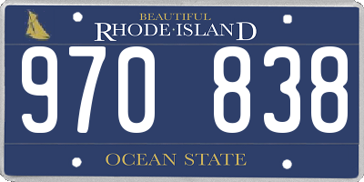 RI license plate 970838