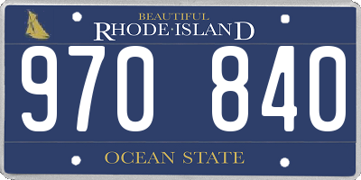 RI license plate 970840